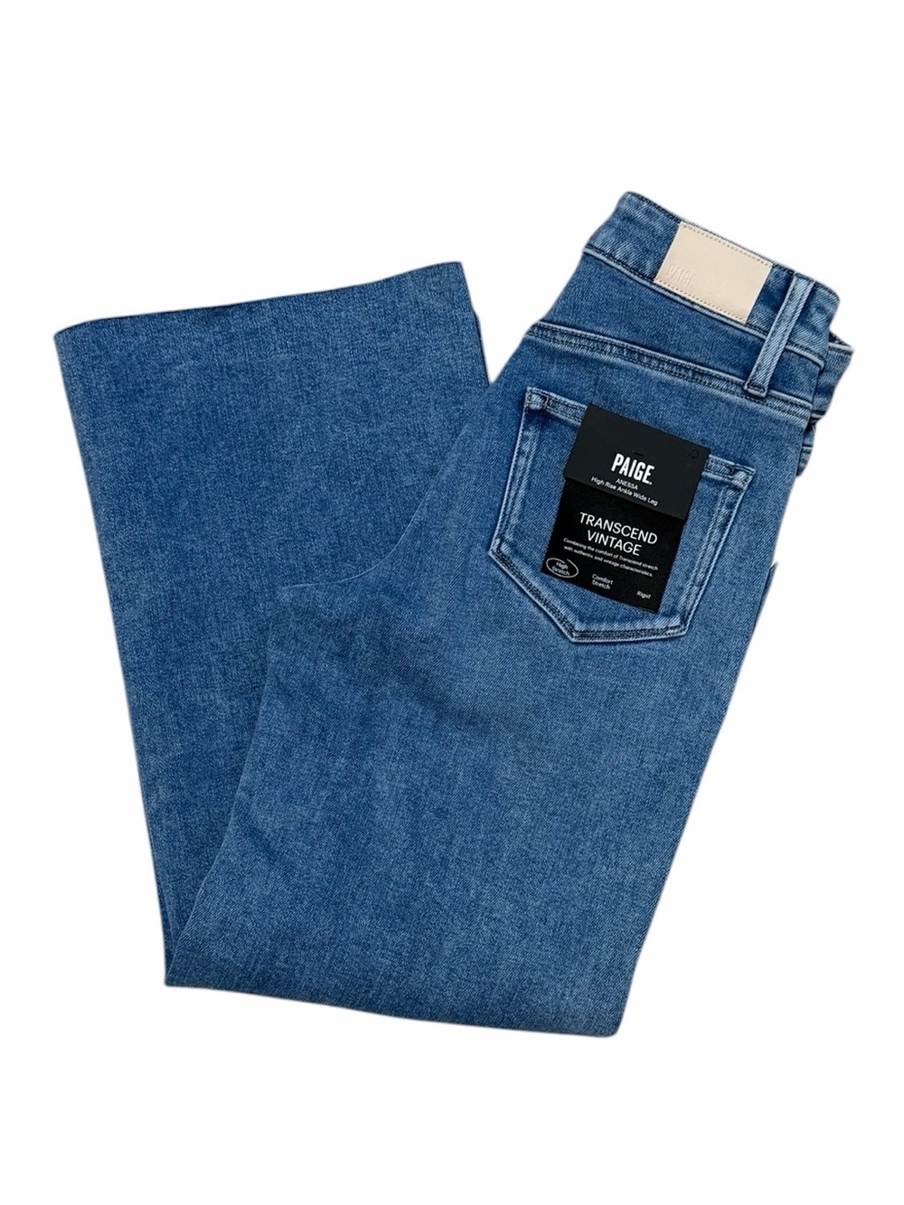 PAIGE Annessa Quincy Pocket High Rise Crop Wide Leg Jeans